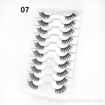 10 pairs half set lashes natural half eyelashes